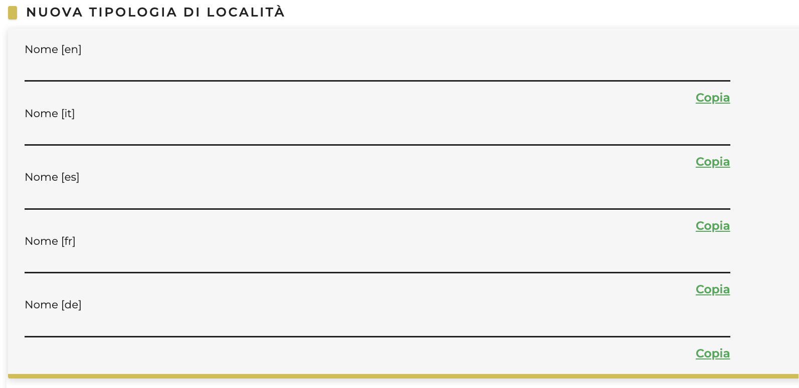 tipologia di località